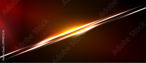 Abstract background features bright diagonal light streak. Warm colors blend into dark shadows, creating dramatic effect.