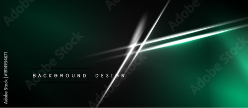 Dark teal background features bright white lines. Modern design with gradient effect. Minimalist aesthetic, suitable for presentations.