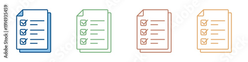 Checklist Icon Set Multiple Style Collection 