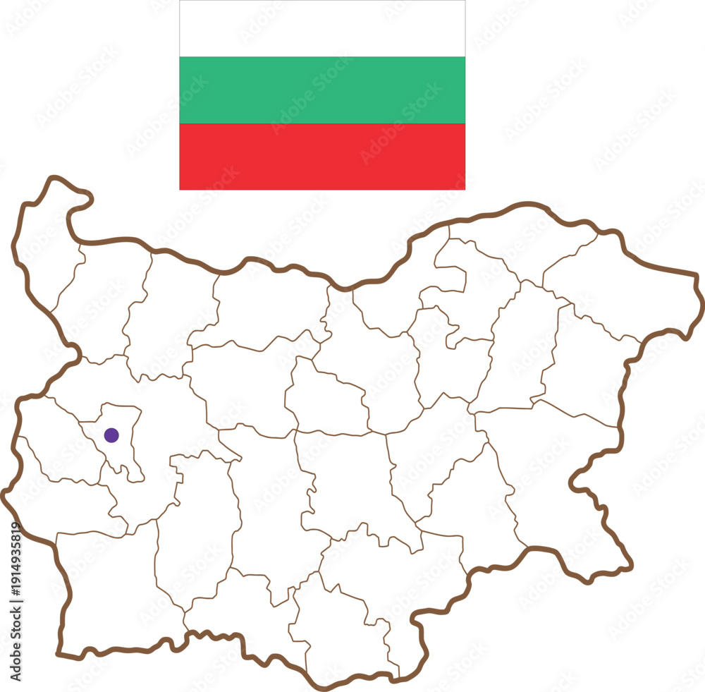 Obraz premium Bulgaria map 