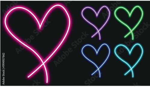 Pink aura heart shapes with soft blur gradient for romantic design and trendy aesthetics. Glowing love symbols with blurry forms on white for Valentine day cards or digital decoration.