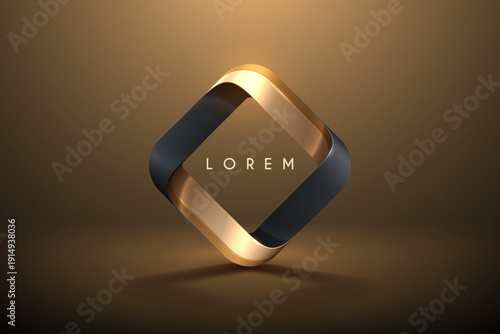 Elegant black and gold frame