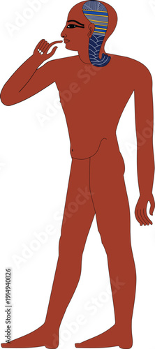 Ancient Egyptian Child Editable Vector Illustration