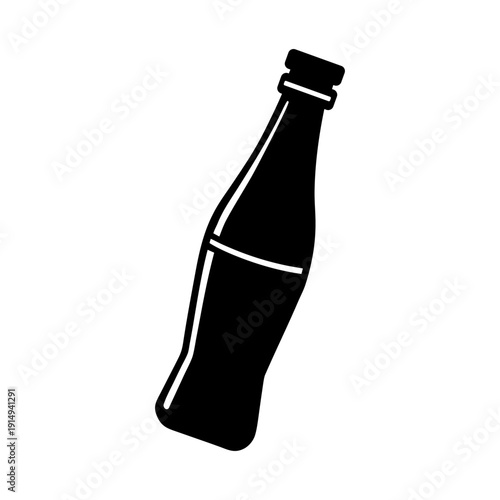 Simple Soda Bottle Vector Isolated on White Background.