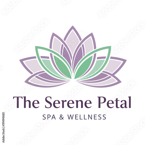 The Serene Petal Spa and Wellness Logo Design.