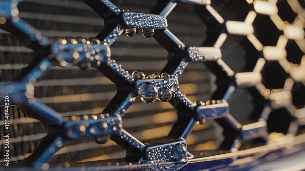 custom made wallpaper toronto digitalClose-Up of Car Grill With Water Droplets