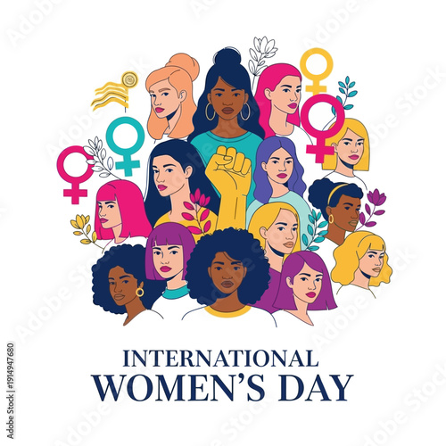 Diverse women celebrating International Women's Day with unity and empowerment