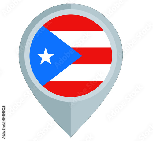 Free Download Puerto Rico map location pin icon with national flag. Puerto Rico Flag Map Pin. Location pin with Puerto Rico national flag - GFXLoad