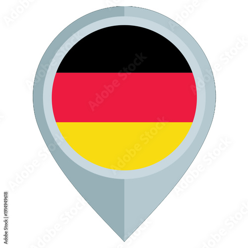 Germany map location pin icon with national flag. Germany flag in map pointer icon. Map pin location icon with German flag inside. Free Download Germany map location pin icon with national flag. Germany flag in map pointer icon. Map pin location icon with German flag inside. - GFXLoad