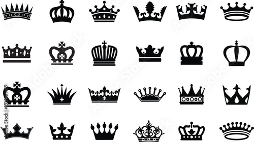 set of crowns vector