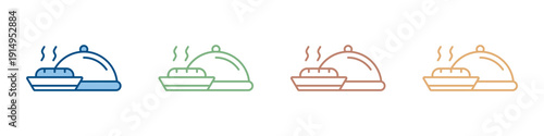 Dinner Icon Set Multiple Style Collection 