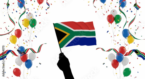 Celebrating south african culture with vibrant colors and festive decorations.