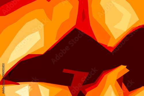 ABSTRACT - Irregular colorful geometric forms