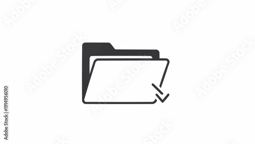 Folder with paper document icon.