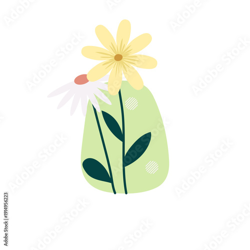 Minimal Floral Shape Botanical Illustration