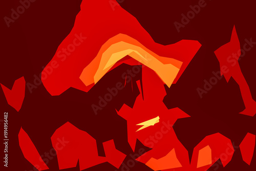 ABSTRACT - Irregular colorful geometric forms