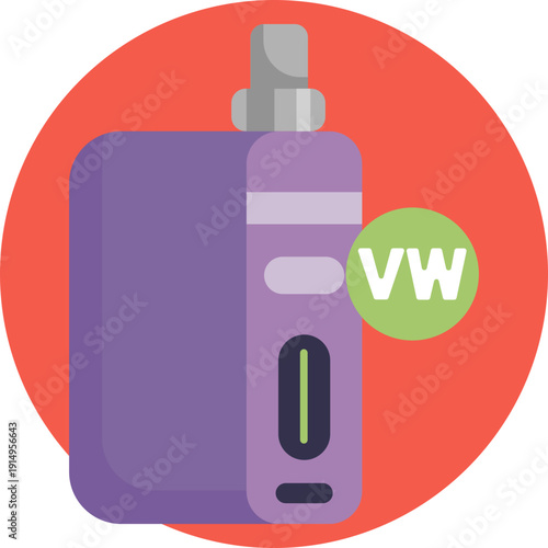 A vape icon represents an electronic vaping device, typically shown with vapor clouds to indicate inhaling and exhaling aerosol.