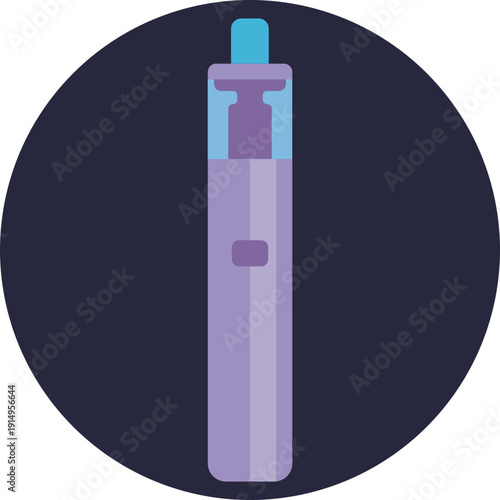 Vape icon – Represents an electronic vaping device, typically shown as a slim pen or mod with subtle vapor lines to indicate inhaled vapor.
