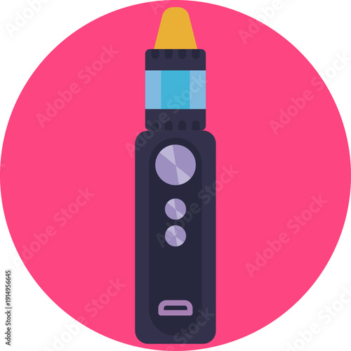 A vape icon visually communicates vaping activity, often featuring a slim device with a small cloud of vapor to suggest usage.