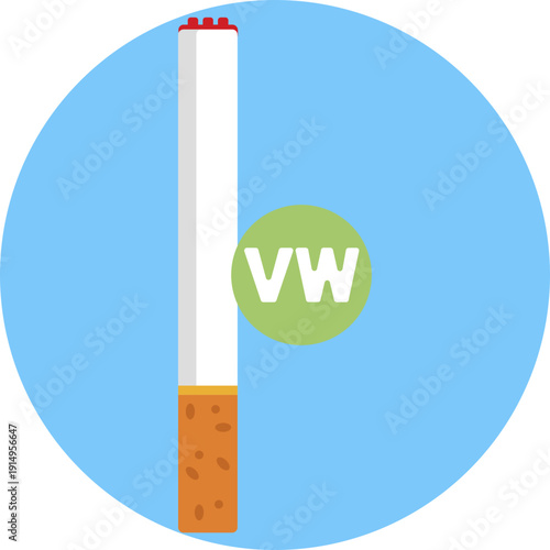 Electronic Cigarette – Represents a battery-powered device used to inhale vapor instead of smoke.