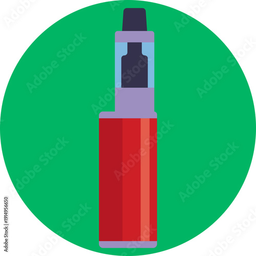 A vape icon represents an electronic device used to inhale vapor, often shown with a slim pen shape or a small cloud of vapor.