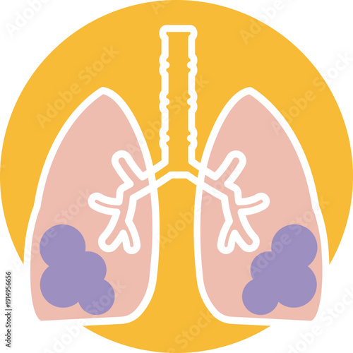 Lungs – Represents respiratory health and the impact of vaping on lung function.