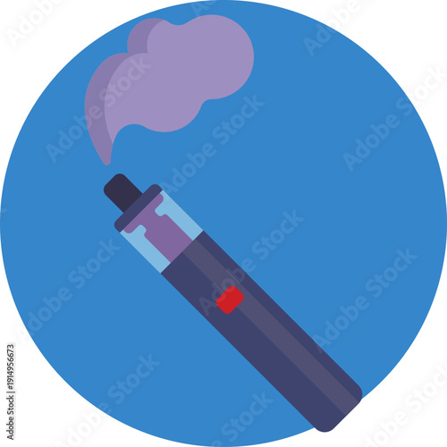 Vape icon – Represents an electronic vaping device used to inhale vapor instead of smoke.