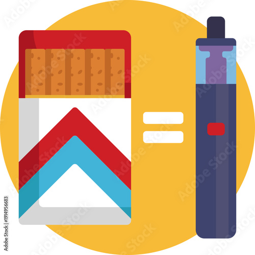 Highlights smoking and vaping as related behaviors – Communicates a direct connection or perceived similarity between the two.