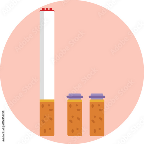 E-cigarette icon – A visual mark that indicates a vaping device designed to deliver nicotine or flavored vapor without burning tobacco.