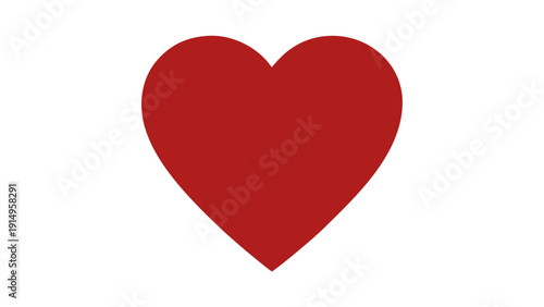 A classic red heart graphic used as a universal symbol for health and romantic connection in professional digital layouts isolated on transparent background.