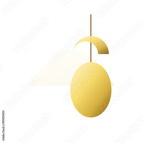 Modern yellow pendant light fixture with spherical shade.