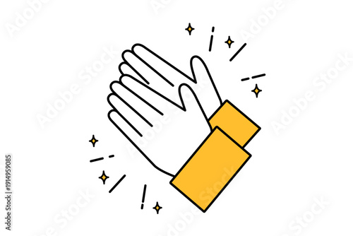 拍手をする人物の手のアイコン