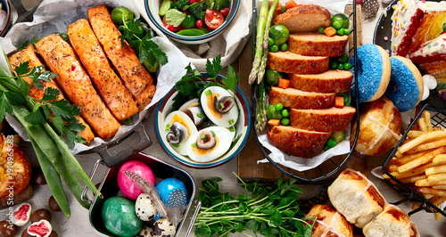 Wallpaper Mural Beautiful Easter table setting. Torontodigital.ca