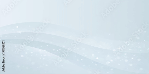 An abstract blue winter background features a frozen Christmas texture with white snowflakes and bright crystal patterns across a cold frost sky