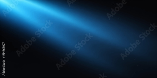 A dynamic blue light beam creates a glowing ray texture against a dark night backdrop, featuring a spotlight design on stage with motion energy and a flash of color in the black art space