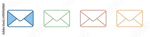 Envelope Icon Set Multiple Style Collection 