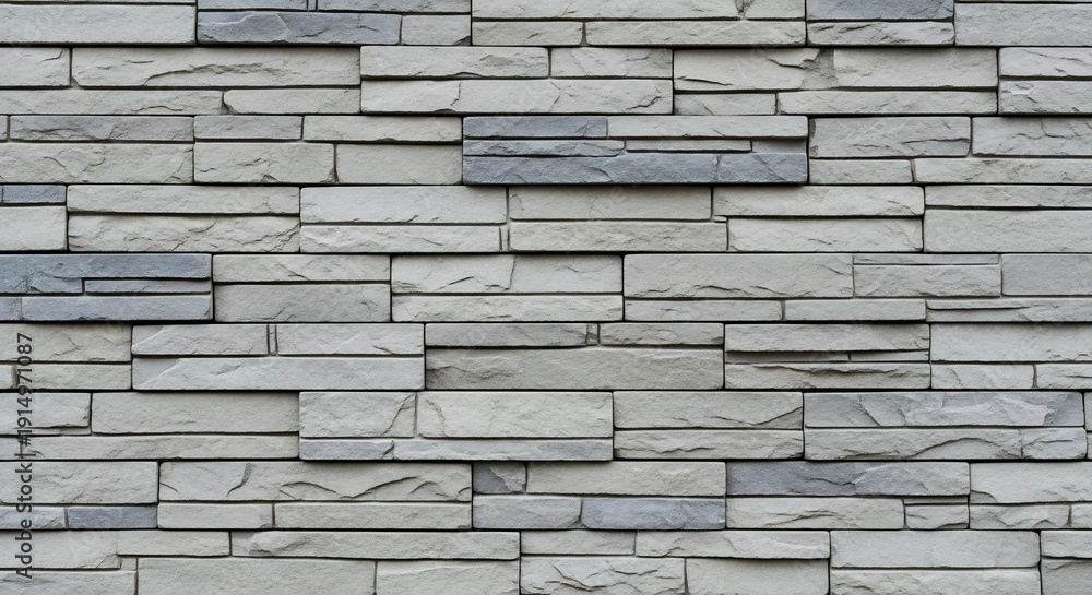 Obraz premium Modern Stacked Stone Wall Texture Background.
