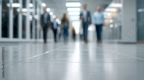 Office Hallway Scene: A sof...