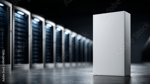 Server Rack in Data Center:...