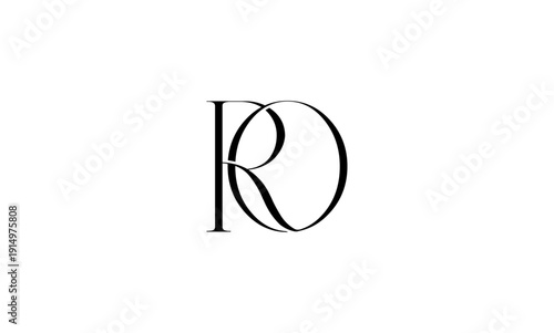 RO initial letters logo or RO monogram