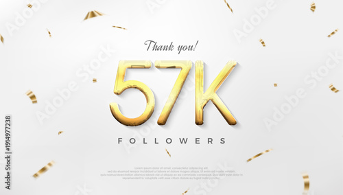 Thanks to 57k followers, celebration of achievements for social media posts.