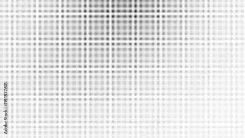 Abstract Halftone Dots Pattern Background, Monochrome Vector Texture