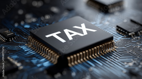 Digital Tax: A close-up vie...