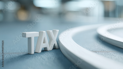 Tax on the Road: A macro perspective unveils the word TAX strategically placed on a winding path, subtly implying the inevitable journey through taxation.