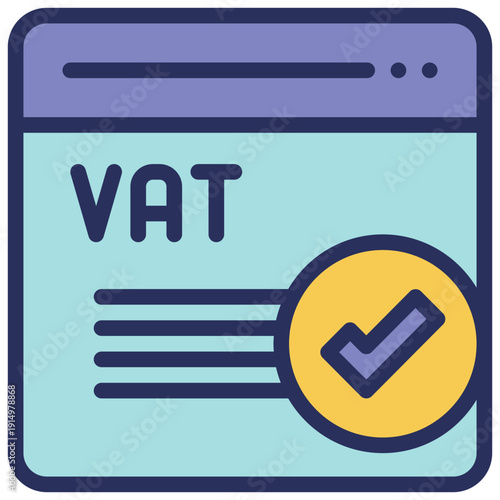 online check vat cost payment business filled outline icon
