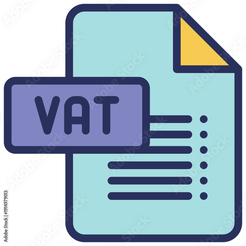 report paper document paid cost vat filled outline icon