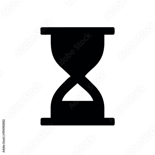 Countdown timer icon solid hourglass symbol for deadline concept Vector illustration