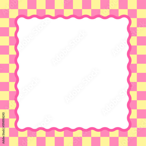 ブロックチェック　なみなみフレーム