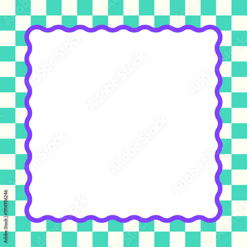 ブロックチェック　なみなみフレーム