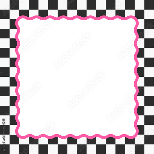 ブロックチェック　なみなみフレーム